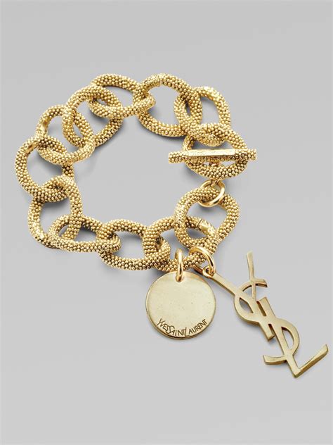 women's ysl bracelet gold|yves saint laurent bracelets.